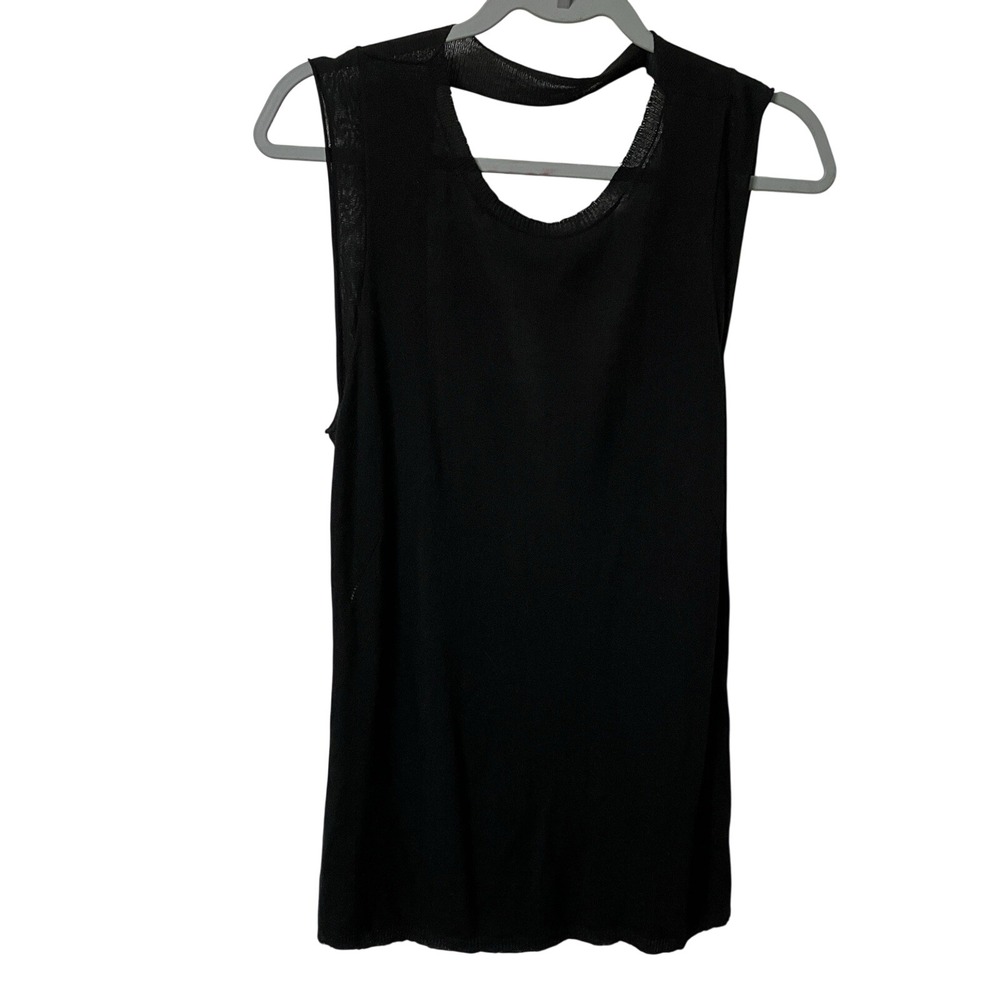 Zadig & Voltaire Knit Tank Womens M Black Open Back Carmen Top Goth Grunge